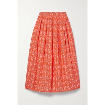 BATSHEVA 바체바 플로럴 프린트 코튼 포플린 스커트 1647597289608325