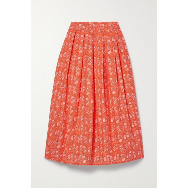 바체바 플로럴 프린트 코튼 포플린 스커트 1647597289608325