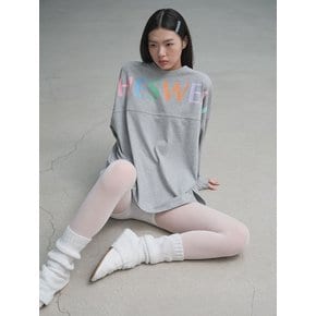 Multicolor Logo Oversized-fit T-shirt (MELANGE GREY)