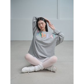 Multicolor Logo Oversized-fit T-shirt (MELANGE GREY)