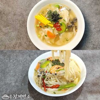 신세계라이브쇼핑 [우정제면소] 맑은해물맛 칼국수6인분+수제비6인분(면1kg+수제비1kg+스프12봉)