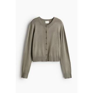 H&M 파인니트 가디건 라이트 카키 그린 0579541171