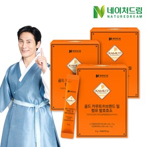 골드 카무트 브랜드밀 함유 발효효소 3g 30포 3박스 / 고역가 고함량 역가수치 높은 92만 곡물효소