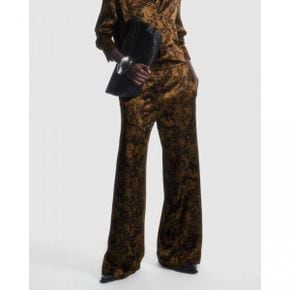 4500352 COS Wide-Leg Floral-Print Trousers - Brown Dark CP MS KY