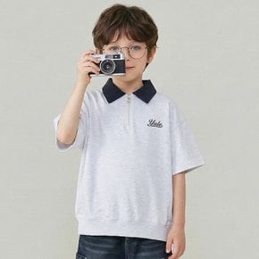 예일키즈 하프집업 배색 카라 맨투맨 A6M021