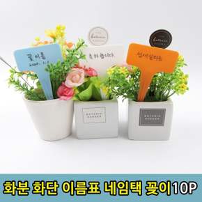 T1 튼튼한 식물 화단 꽃 화분 라벨 네임택 이름표 10P