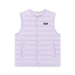 내셔널지오그래픽 키즈 K224UDV810 경량 다운 베스트 LAVENDER