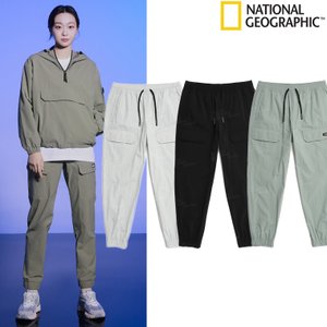 내셔널지오그래픽 [시흥점] N232UPT140 남여공용 아델리 경량 우븐 스트레치 카고 조거 L/PANTS