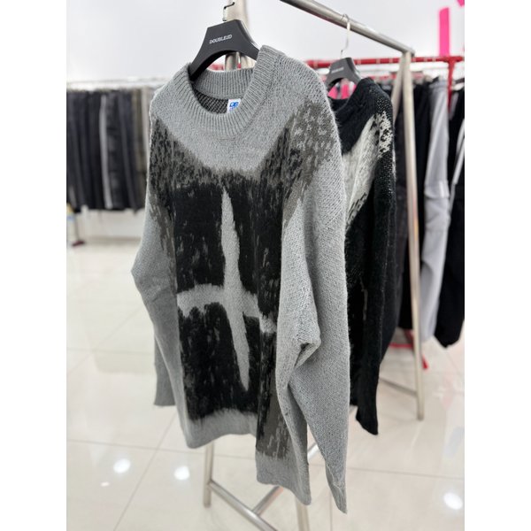 [여주점] 남여공용,크로스모헤어,니트, 그레이JFZZ51A15