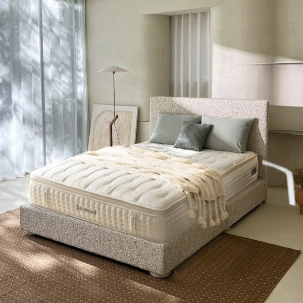 [소머드]소울32 흙 온열 라지킹 매트리스 + 볼튼 프레임 (LK) 침대 세트