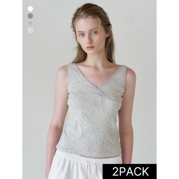 [1+1][컬러추가] Lace Trim Sleeveless Top