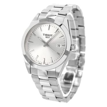  일본 티쏘 메탈 시계 Tissot T1274101103100 T-Classic Gentleman 40mm 쿼츠Mens 워치 Silver Br