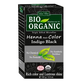 바이오 오가닉 내추럴 헤나 파우더 천연 염색 Indigo Black 인디고 블랙 100g