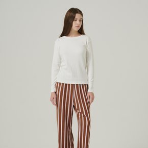 소프트슬립 스트레치 피치기모 팬츠 브라운핑크 L
