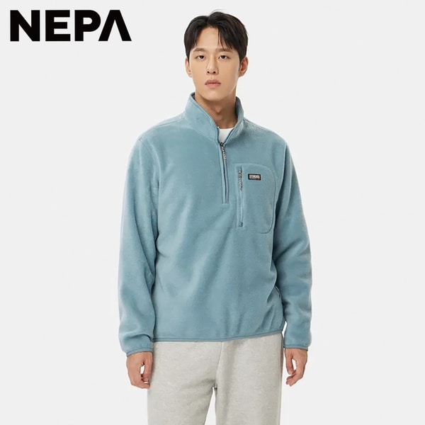 [부산점] 남성 플러피 플리스 반집업 티셔츠 7L75464