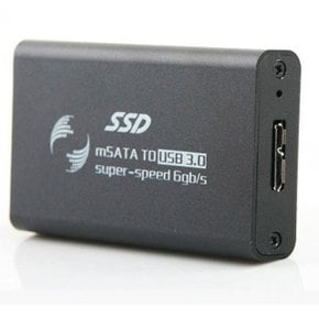 USB 3.0 외장 케이스 (mSATA 50mm) 블랙 (WDC8C2A)