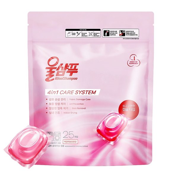 울샴푸 오리지널 캡슐세제 25입 x1개