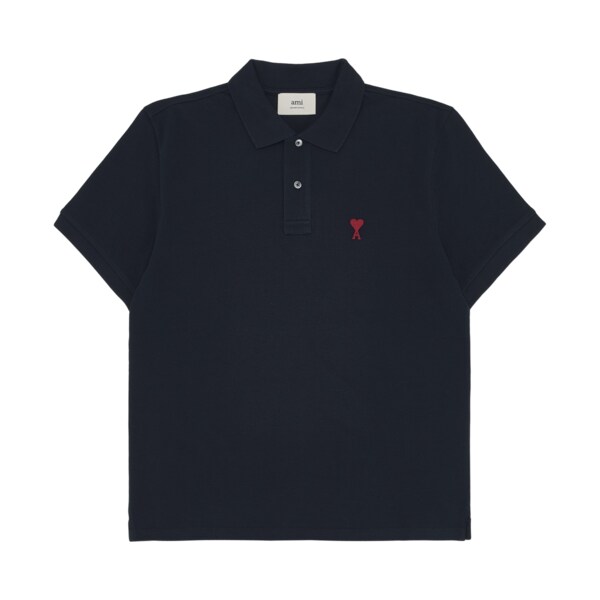 확대된 대표 AMI de Coeur Polo Shirt Night Blue