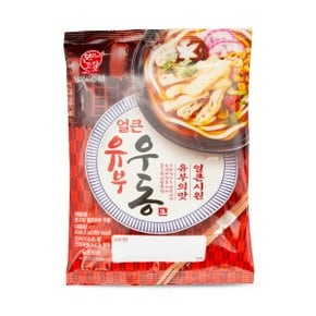 본고장 얼큰유부 우동 234.2g 1인분 1개 수타식면발 얼큰시원유부의맛