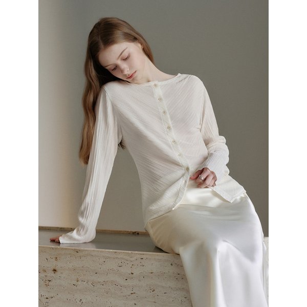 Modern Pleats Blouse Cream AT6CDA007CR