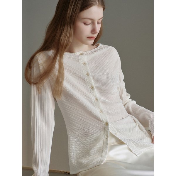 Modern Pleats Blouse Cream AT6CDA007CR