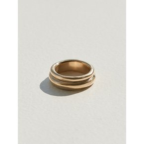 Two lines ring (gold)