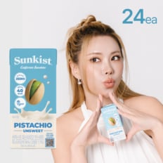 [본사직영] (40kcal) 썬키스트 마시는 피스타치오 언스위트 190ml 24입