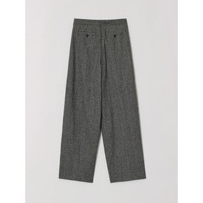 Wool draped pants (Melange black)