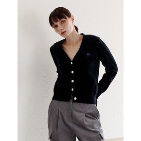 24 LETOILE LOGO CARDIGAN_ V NECK_2 COLOR_BROWN, BLACK(LEBFWNC1723)