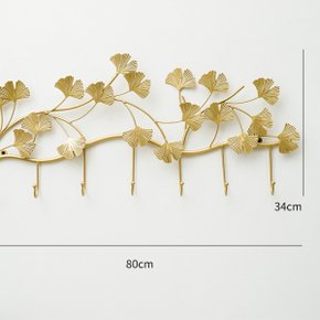 은행잎 금속 인테리어 벽면 현관 장식 걸이 대