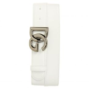 5193693 DolceGabbana Liscio Logo Buckle Leather Belt