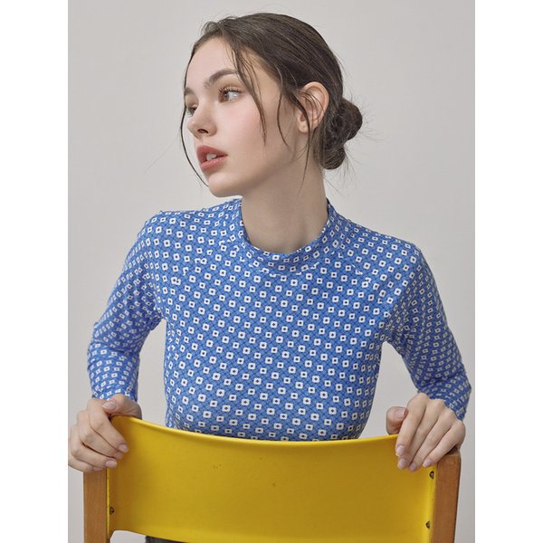 셰인 블루 크롭 래쉬가드