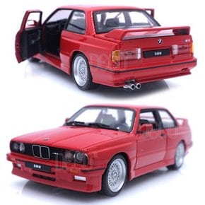 1 24 1988 BMW M3 레드 미니카 다이캐스트