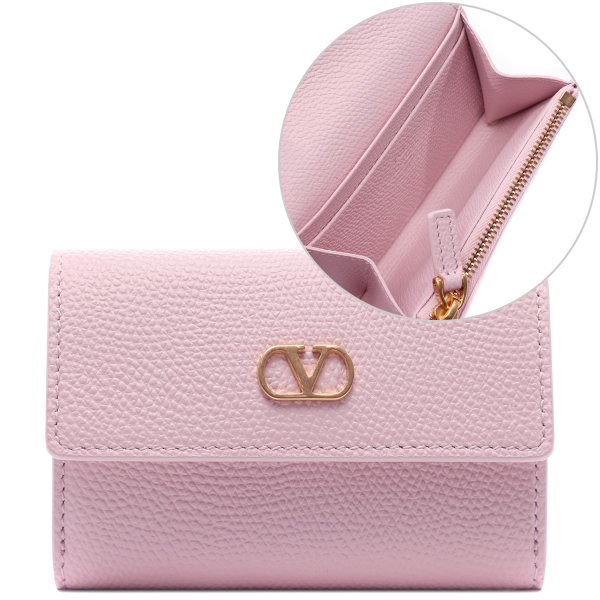 [부산점] 25FW 여성 브이로고 시그니처 폴딩 카드지갑 (7W2P0AS7 SNP 16Q 25F)