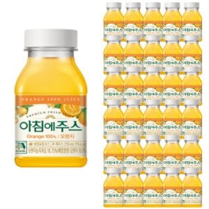  서울우유 아침에 주스 100% 오렌지 210ml x30개