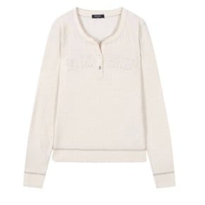 AK수원점 버커루 여성 아플리케 헨리넥 긴팔 티셔츠(B253TS500P)