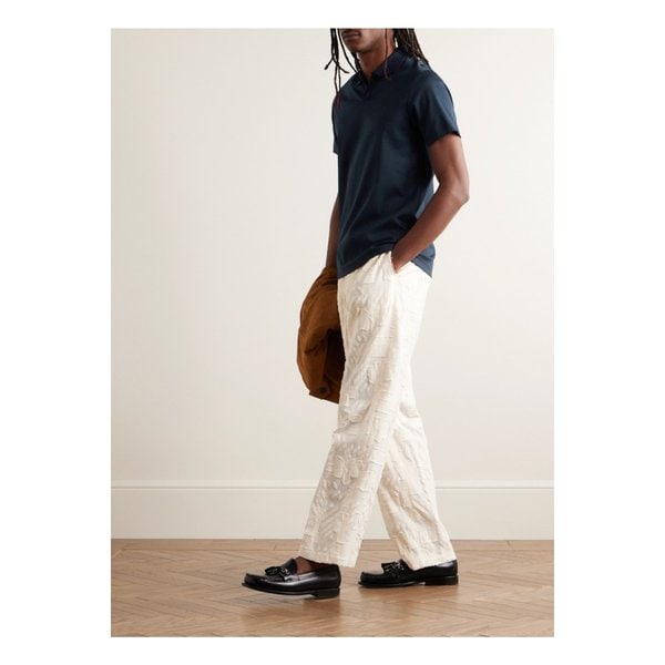 폴 3525 슬림핏 오가닉 코튼 폴로 셔츠 블루