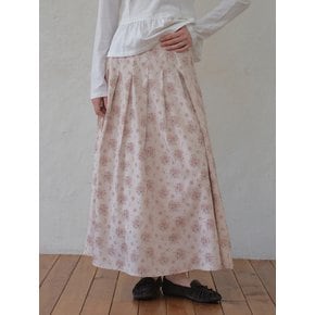 Vintage Bloom Pleats Skirt_Pink(O26SK02)
