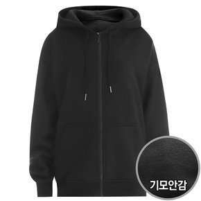 빅사이즈 남녀공용 아우터 집업 기모후드 데일리 점퍼 LEB-WJP-1642-블랙