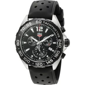 미국 태그호이어 시계 TAG Heuer Mens Formula 1 Swiss 쿼츠스테인리스 스틸 and Rubber Dress