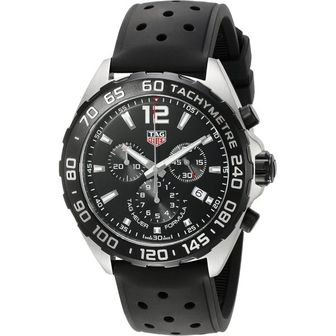  미국 태그호이어 시계 TAG Heuer Mens Formula 1 Swiss 쿼츠스테인리스 스틸 and Rubber Dress