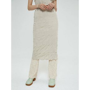 WAVY SKIRT (BEIGE)