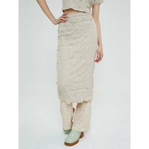 WAVY SKIRT (BEIGE)