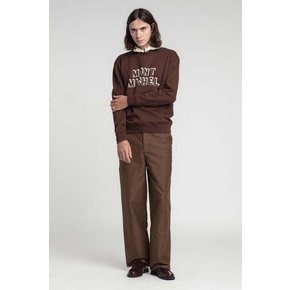 [기모] TALMINA- Logo sweatshirt_BROWN_LNVA0TS91BROWN570(남여공용)