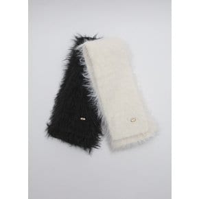 (MU-0022)HAIRY KNIT TIE MUFFLER