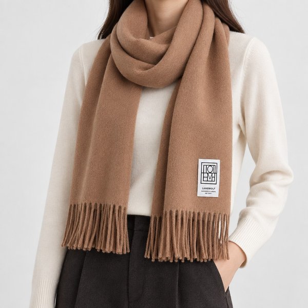 확대된 대표 FW24 공용 로고패치 울 머플러 224881807 835