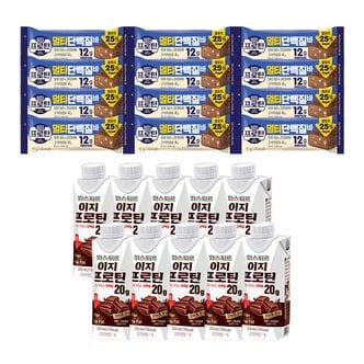 기타 이지프로틴 멀티단백질바40g X12개+저당초코 드링크 250ml X10개