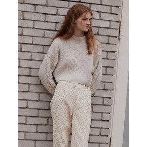 Crop Cable Wool Knit