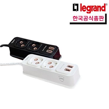 르그랑 USB 고속충전 소화패치 화재예방 가능 안전형 고용량 멀티탭 2구 5M(16A,3200W)