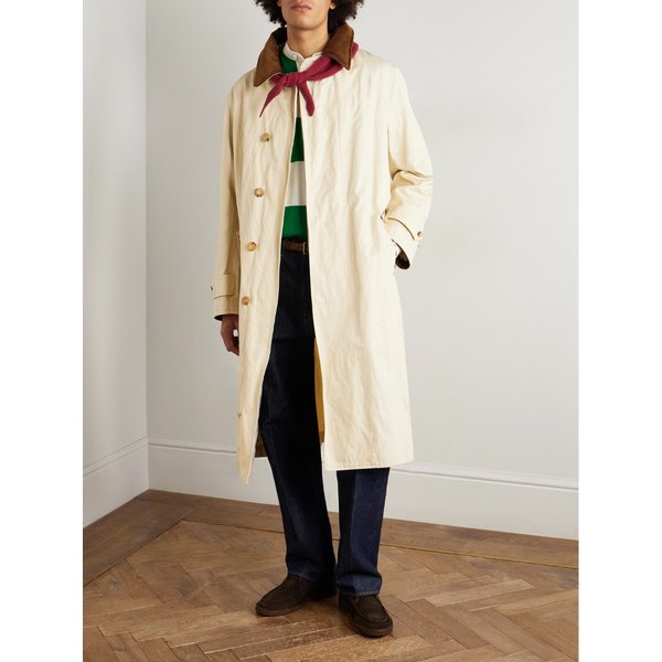 드레익스 라이더스 벨티드 코듀로이 트림 코튼 블렌드 트윌 코트 46376663162925846